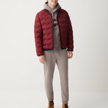 Brushed cotton blend fleece jumpsuit trousers
