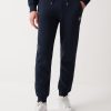Brushed cotton blend fleece jumpsuit trousers