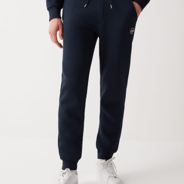 Brushed cotton blend fleece jumpsuit trousers