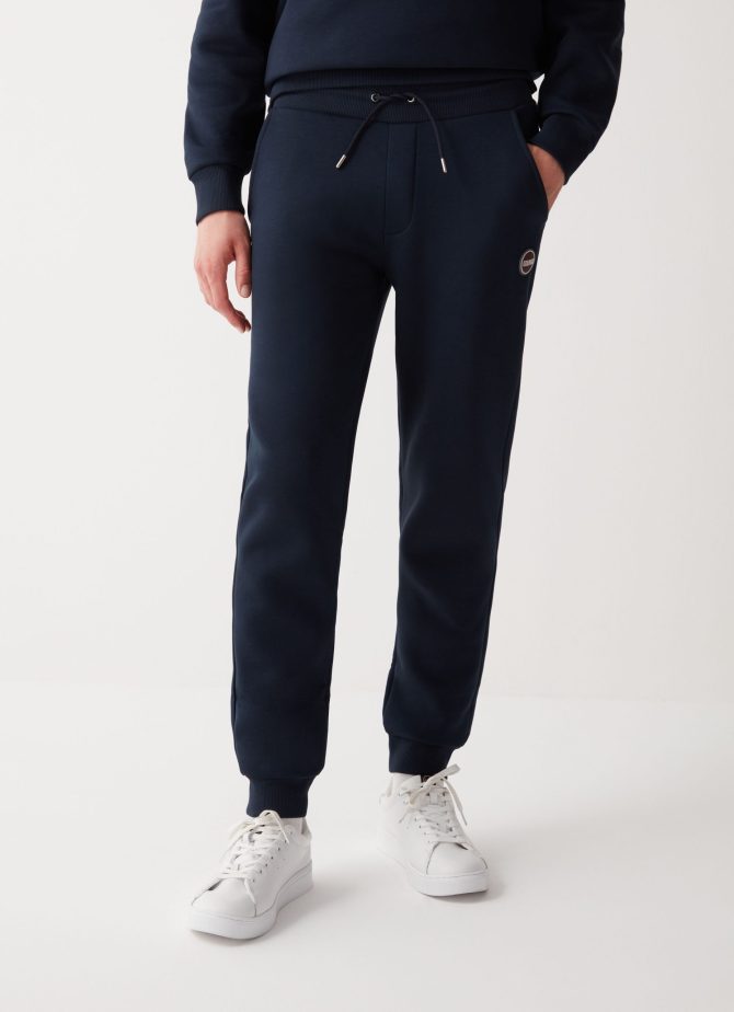 Brushed cotton blend fleece jumpsuit trousers