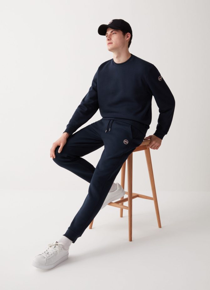 Brushed cotton blend fleece jumpsuit trousers - Image 2