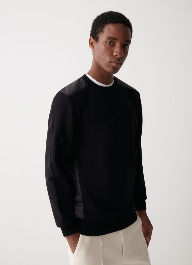 100% cotton crewneck technical brushed sweatshirt - Image 3