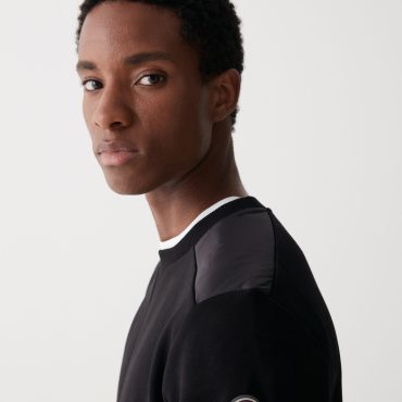 100% cotton crewneck technical brushed sweatshirt
