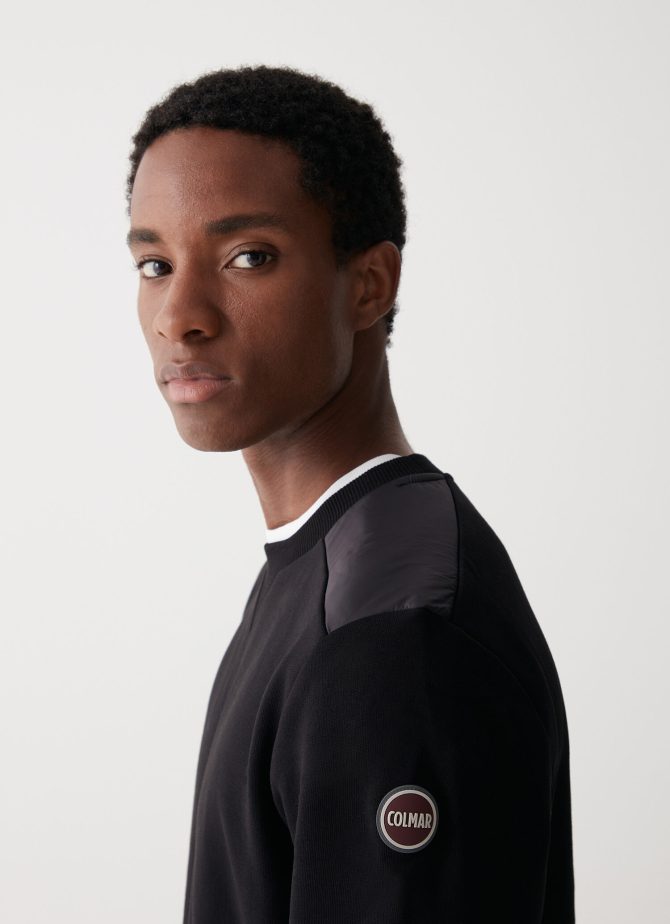 100% cotton crewneck technical brushed sweatshirt