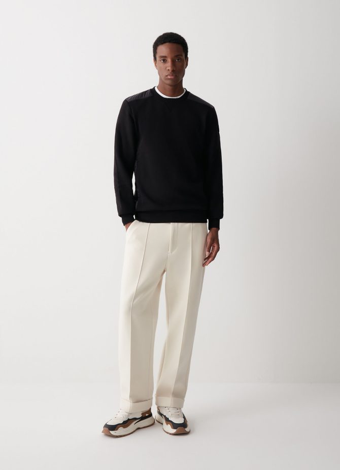 100% cotton crewneck technical brushed sweatshirt - Image 2