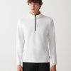 Half zip stretch fleece ski sweatshirt