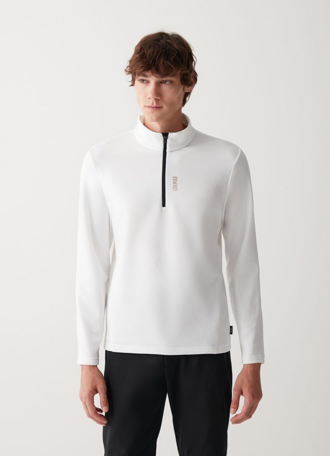 Half zip stretch fleece ski sweatshirt
