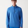 Half zip stretch fleece ski sweatshirt