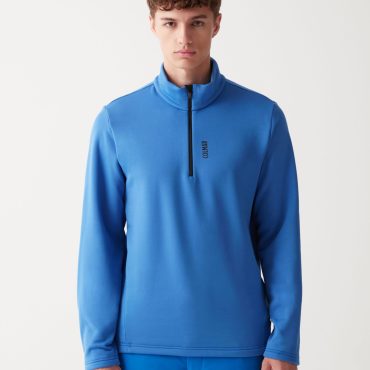 Half zip stretch fleece ski sweatshirt