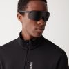 Half zip stretch fleece ski sweatshirt