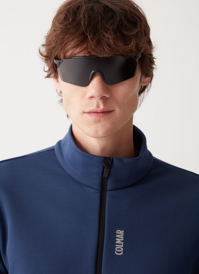 Stretch fleece full zip ski sweatshirt