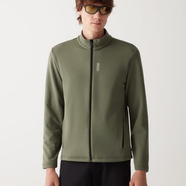 Stretch fleece full zip ski sweatshirt