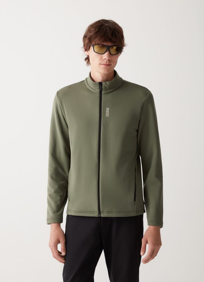 Stretch fleece full zip ski sweatshirt