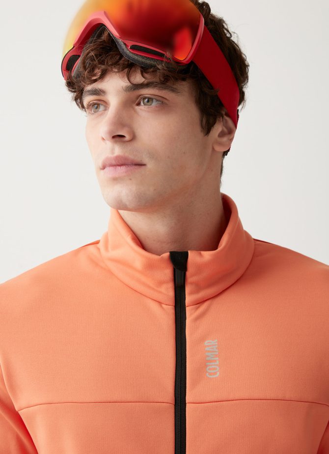 Ski sweatshirt with zip in two-tone stretch fleece - Image 3