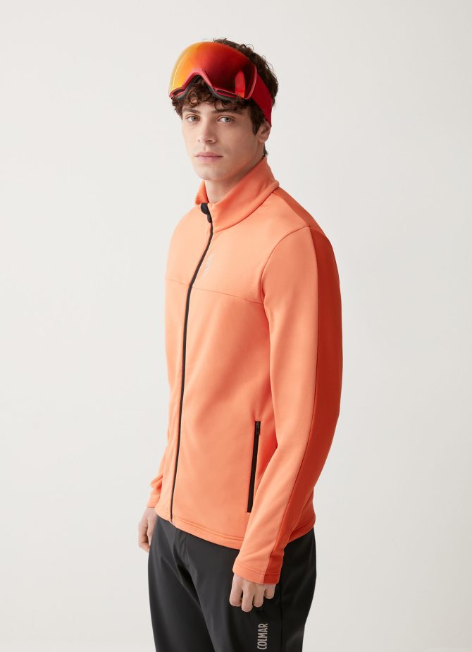 Ski sweatshirt with zip in two-tone stretch fleece - Image 2