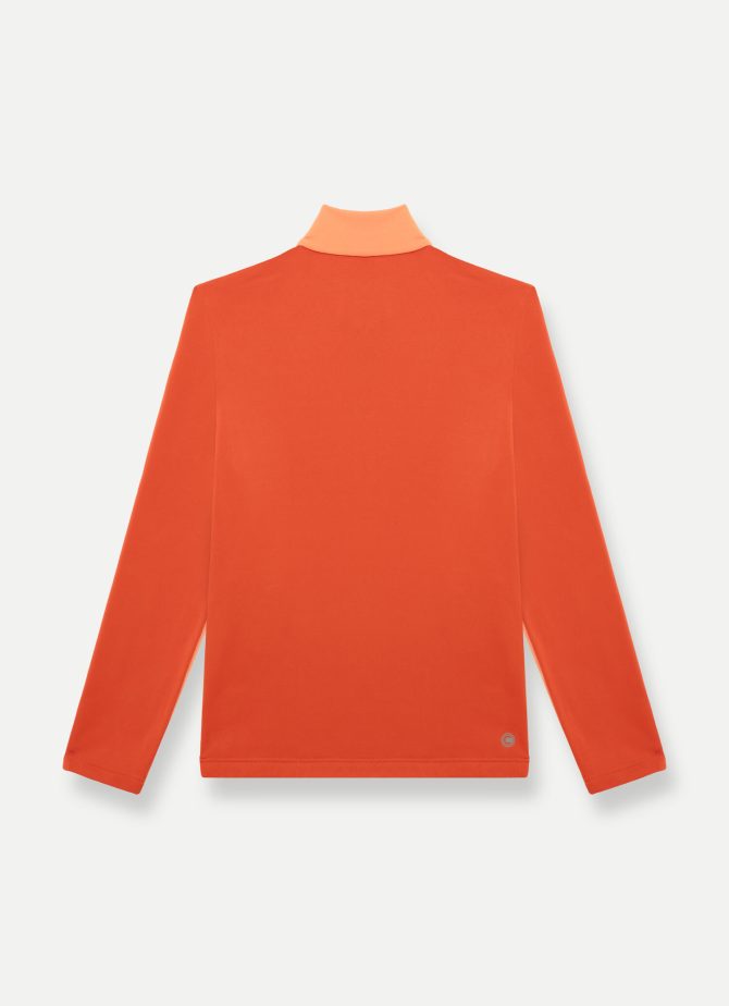 Ski sweatshirt with zip in two-tone stretch fleece - Image 5