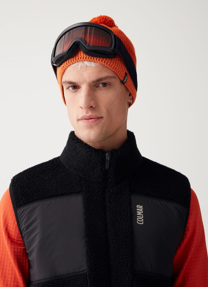 Teddy-effect full-zip gilet