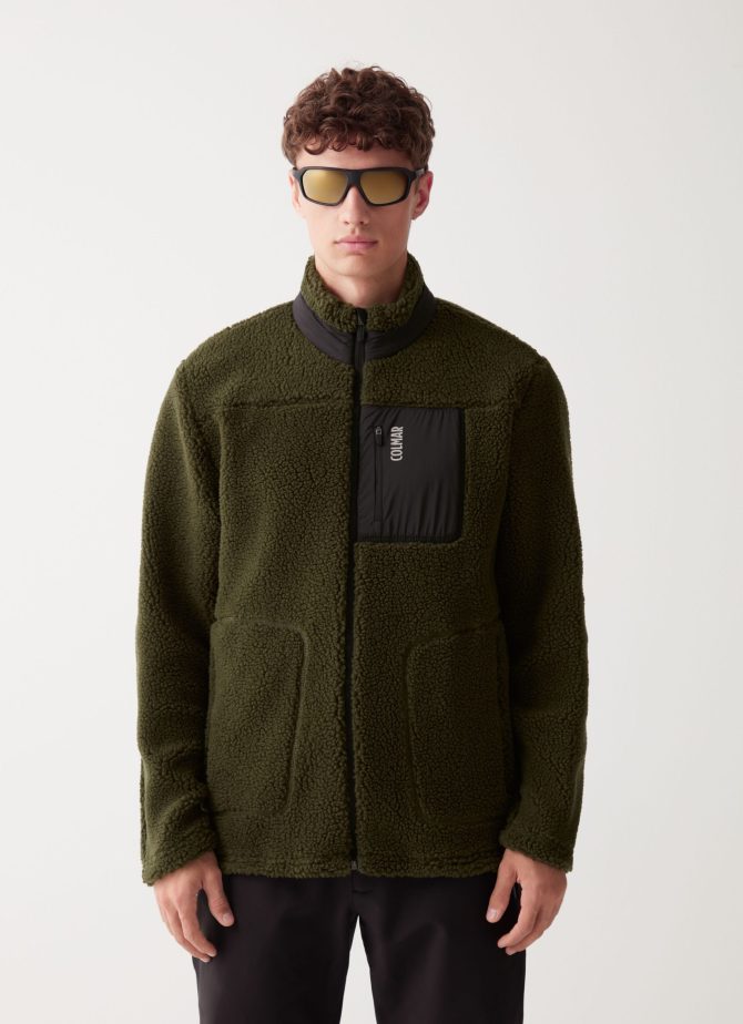 Teddy bear-effect full zip sweatshirt
