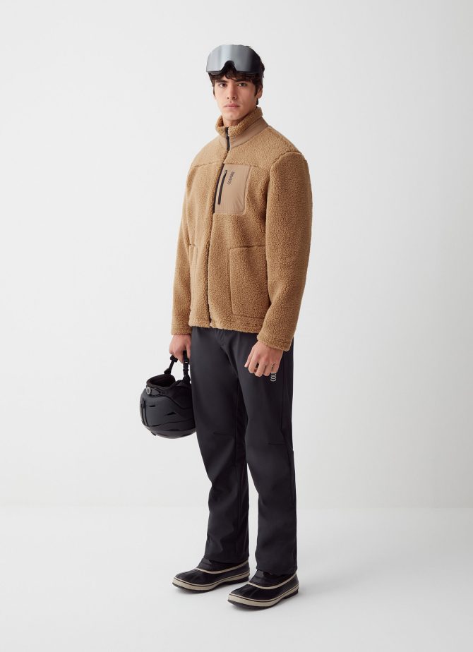 Teddy bear-effect full zip sweatshirt
