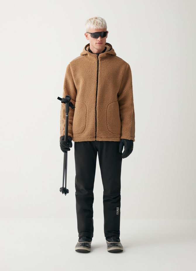 Full-zip teddy-effect hoody