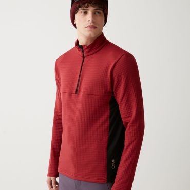 Waffle-effect stretch ski sweatshirt