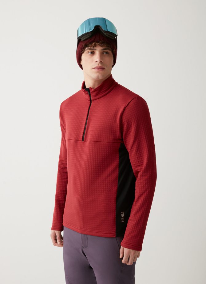 Waffle-effect stretch ski sweatshirt