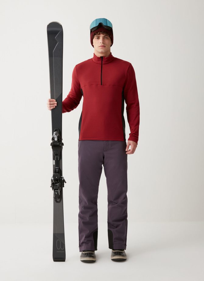 Waffle-effect stretch ski sweatshirt - Image 2