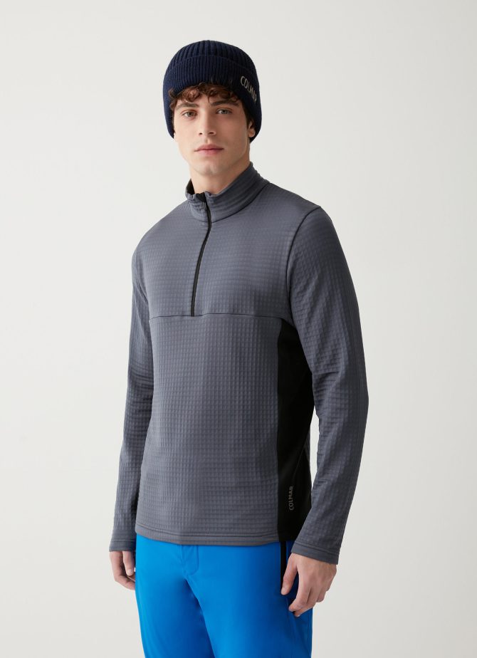 Waffle-effect stretch ski sweatshirt