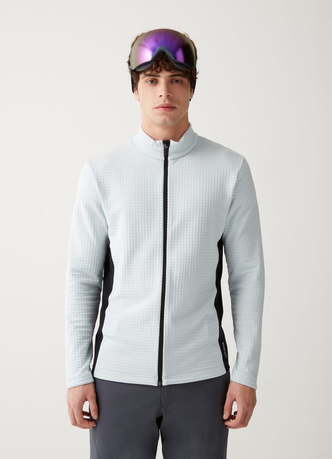 Full-zip waffle-effect stretch ski sweatshirt - Image 3