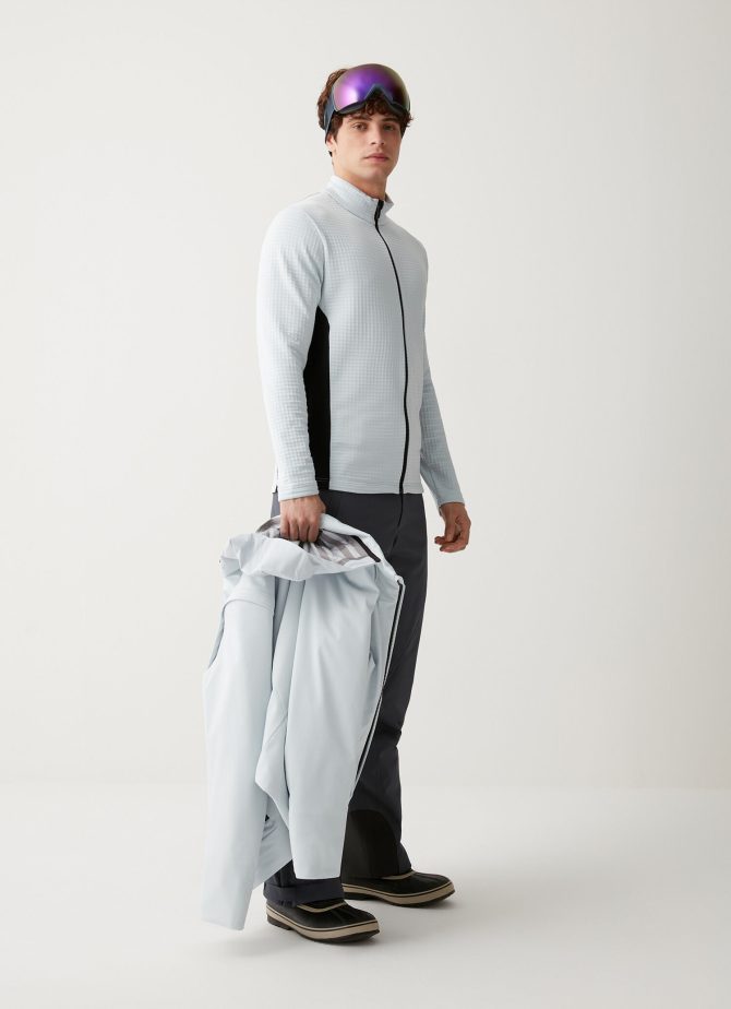 Full-zip waffle-effect stretch ski sweatshirt - Image 2