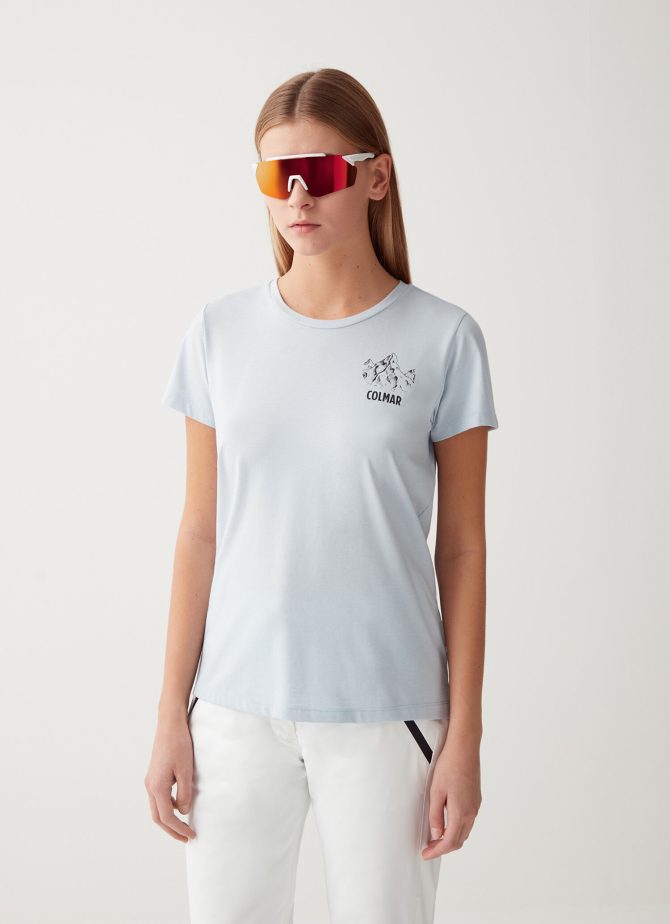 T-shirt with mountain drawing print