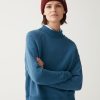 Crew-neck sweatshirt with polo neck