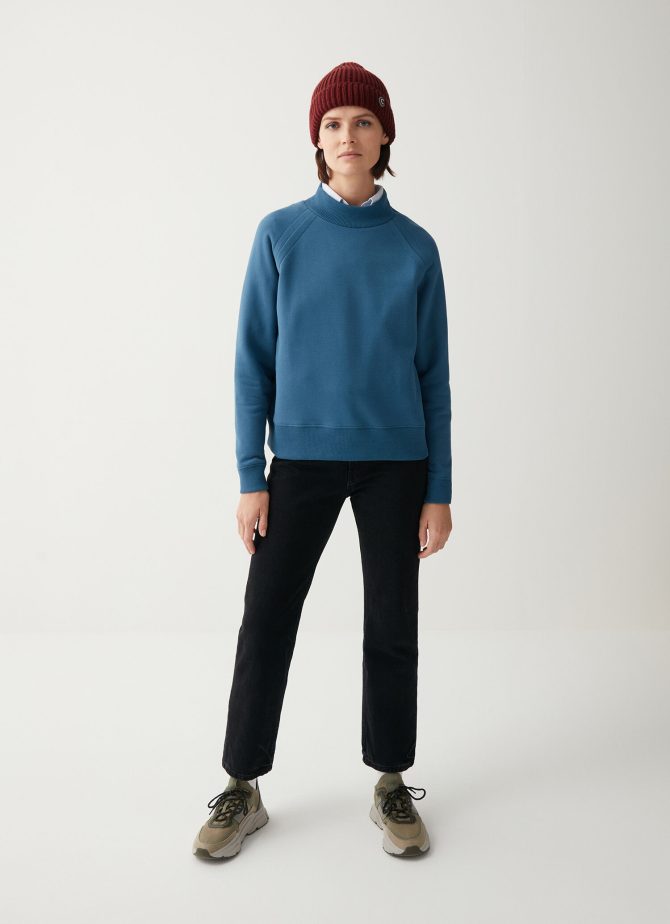 Crew-neck sweatshirt with polo neck - Image 2