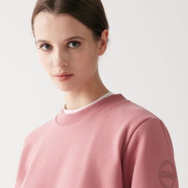 Round-neck sweatshirt with drawstring at the hem