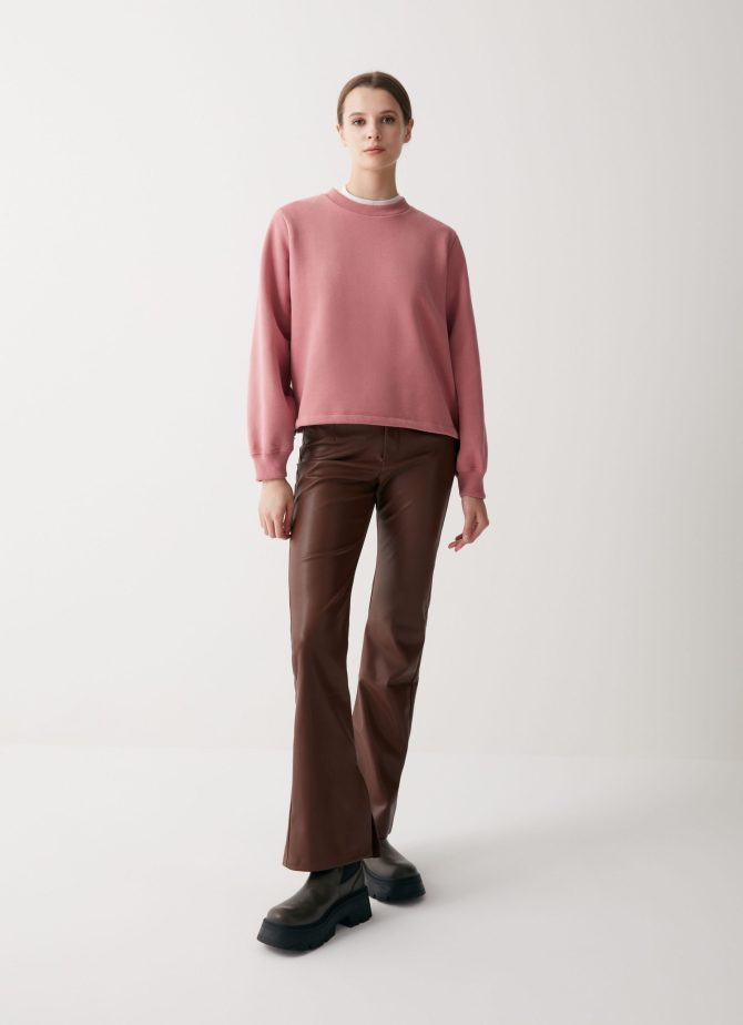 Round-neck sweatshirt with drawstring at the hem - Image 2