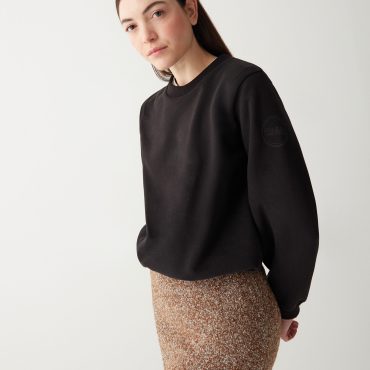 Round-neck sweatshirt with drawstring at the hem