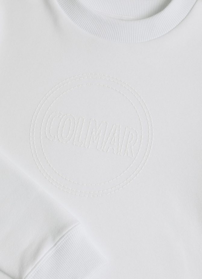 Round-neck sweatshirt with maxi glitter logo - Image 6