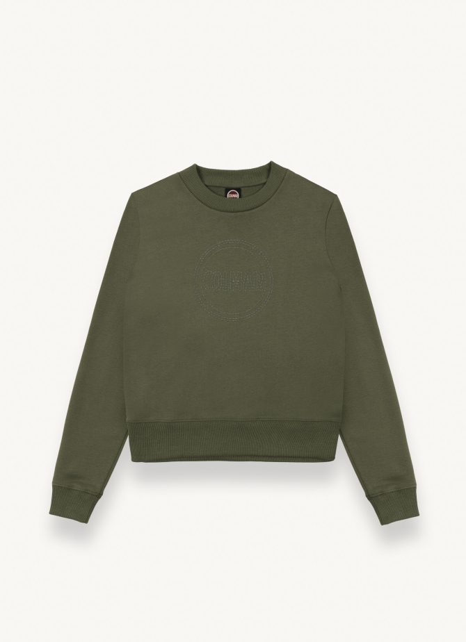 Round-neck sweatshirt with maxi glitter logo - Image 4