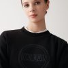 Round-neck sweatshirt with maxi glitter logo - Image 3