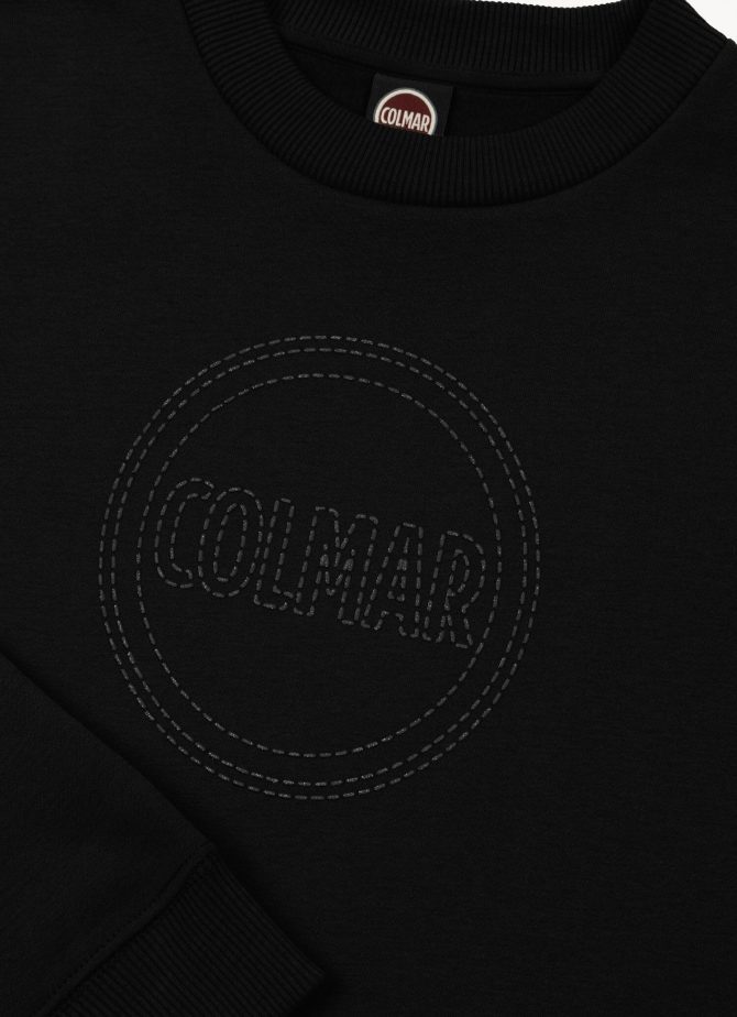 Round-neck sweatshirt with maxi glitter logo - Image 6