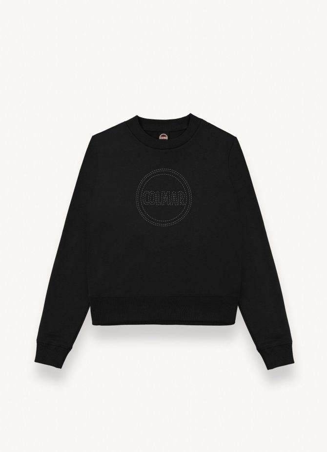 Round-neck sweatshirt with maxi glitter logo - Image 4