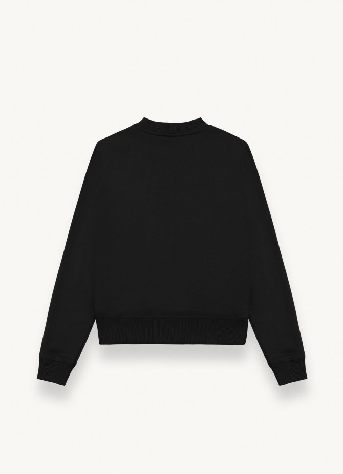 Round-neck sweatshirt with maxi glitter logo - Image 5