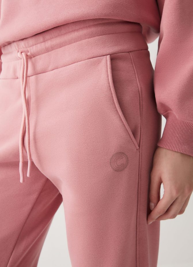 Fleece sweatpants with glitter logo - Image 3