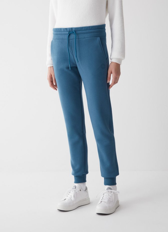 Fleece sweatpants with glitter logo - Image 2