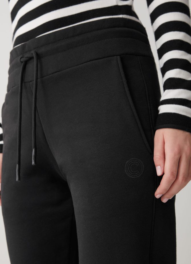 Fleece sweatpants with glitter logo - Image 3