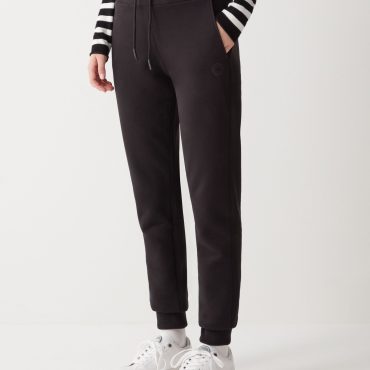 Fleece sweatpants with glitter logo