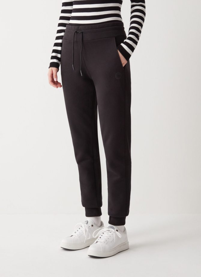 Fleece sweatpants with glitter logo