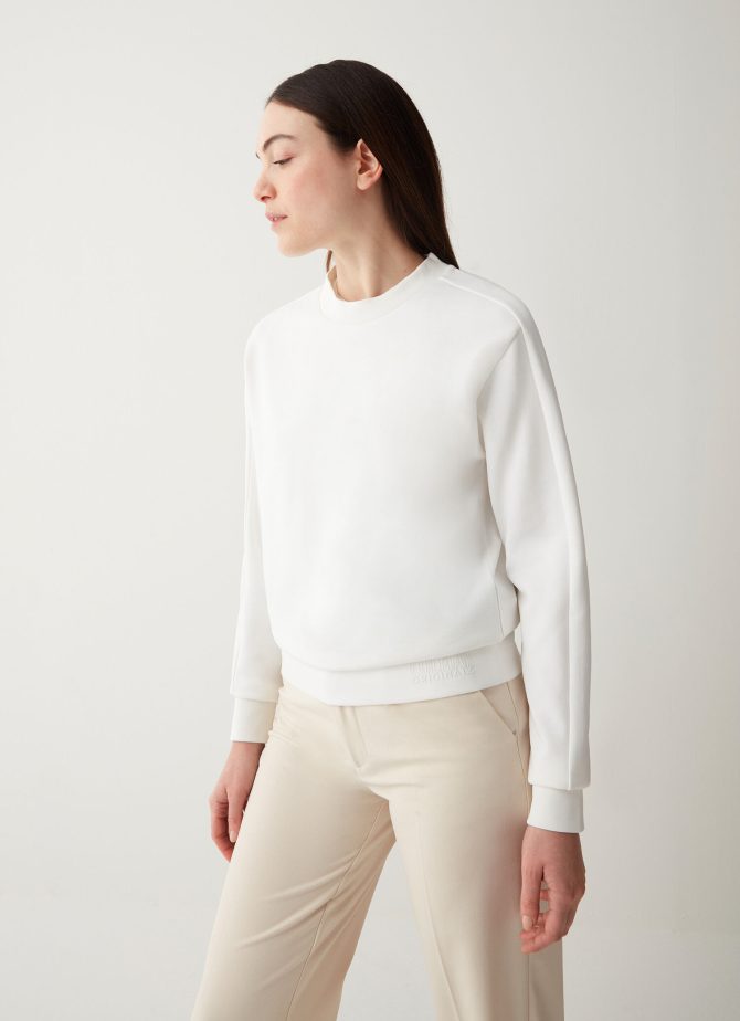 Crew-neck sweatshirt with glitter logo - Image 3