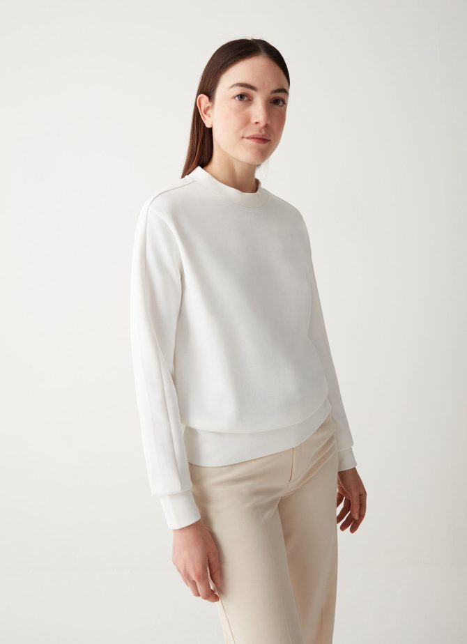 Crew-neck sweatshirt with glitter logo