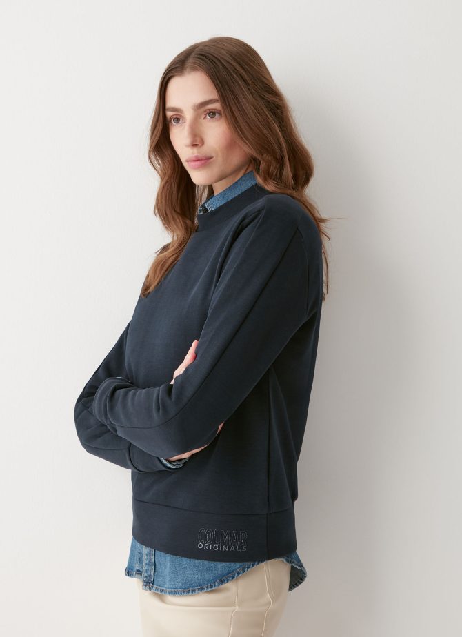 Crew-neck sweatshirt with glitter logo - Image 3